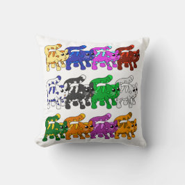 Almofada Linhas de Padrão de Gato de Gatinho Gatinho do Xma