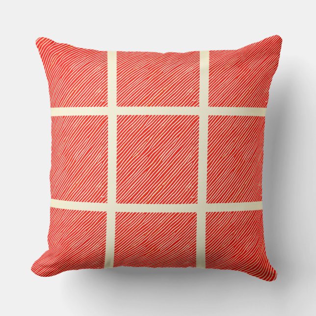 Almofada Linhas Diagonais Maroon (Frente)