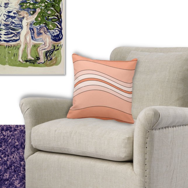 Almofada Linhas em camadas em tons de Travesseiro decorativ (Criador carregado)