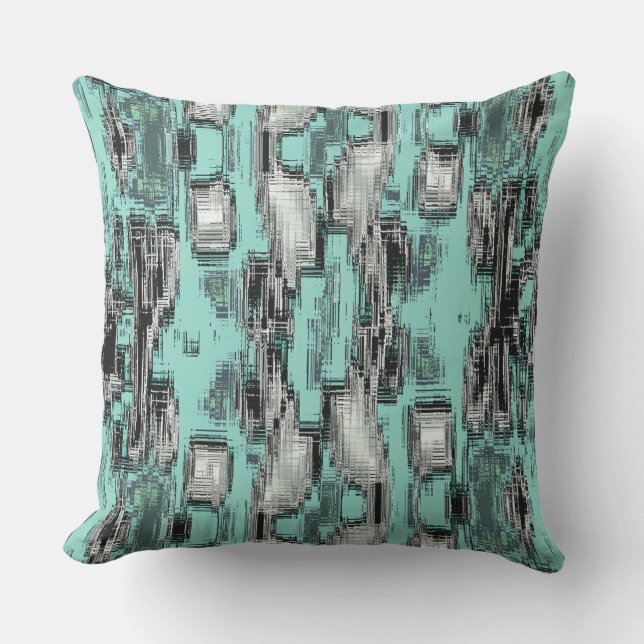 Almofada Linhas pixelizadas cruzadas formando quadrados abs (Frente)