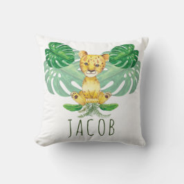 Almofada Lion Illustration Safari moderna Personalizada