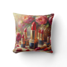 Lipstick e flores - pintura impressionista