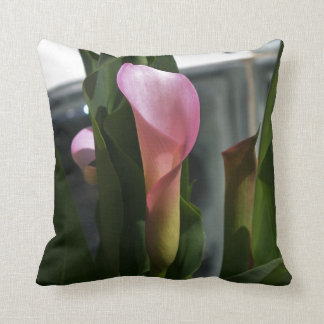 Almofada Lírio de Calla cor-de-rosa (único lado impresso)