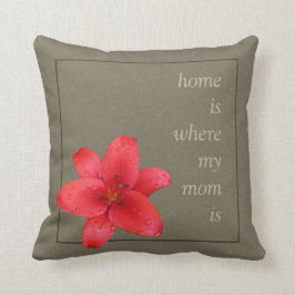 Almofada Lírio vermelho da flor para a mamã