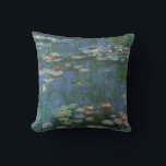 Almofada Lírios de Claude Monet, Flores Vintage<br><div class="desc">Lírios (1916), por Claude Monet. Water Lily é uma pintura floral de arte impressionista vintage. Jardim de flores da primavera Monet em Giverny, França. Esta paisagem é uma das muitas variações das pinturas de lírio-d'água que Monet pintou por seu lago. Sobre o artista: Claude Monet (1840-1926) foi o fundador do...</div>
