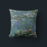 Almofada Lírios de Claude Monet, Flores Vintage<br><div class="desc">Lírios (1916), por Claude Monet. Water Lily é uma pintura floral de arte impressionista vintage. Jardim de flores da primavera Monet em Giverny, França. Esta paisagem é uma das muitas variações das pinturas de lírio-d'água que Monet pintou por seu lago. Sobre o artista: Claude Monet (1840-1926) foi o fundador do...</div>