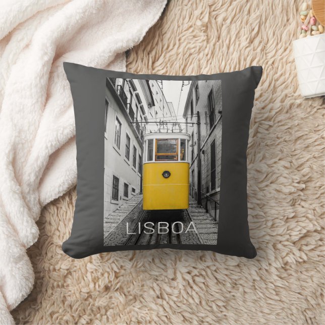 Almofada Lisboa Portugal Retro Tram Vintage Souvenir (Cobertor)