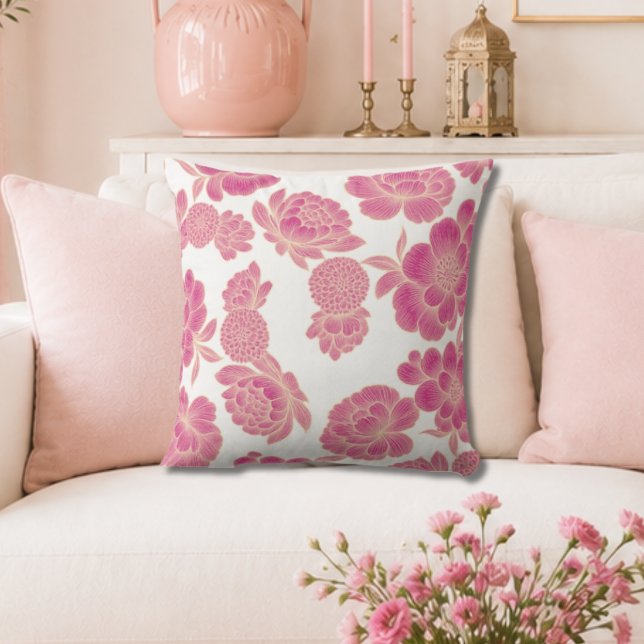 Almofada Lise 🌸 Rosa Suave Floral (Criador carregado)