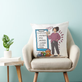 Almofada Lista de Tarefas da Mamãe com Ilustração Fofo