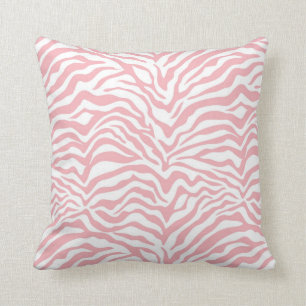 Almofada Listra da zebra do rosa de bebê