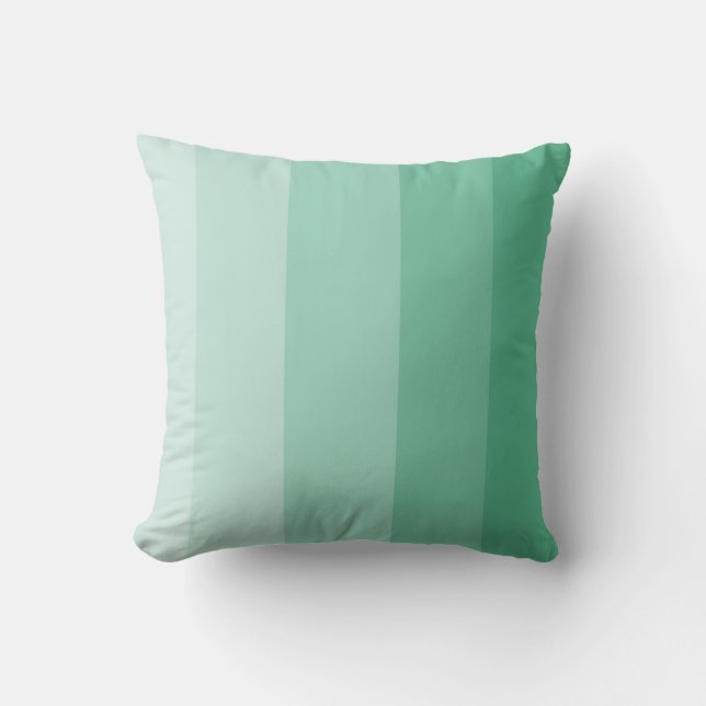 Almofada Listra Ombre Verde Jade Escuro (Frente)