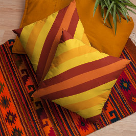 Almofada Listra Retro de Outono para Decoração de Casa Acon
