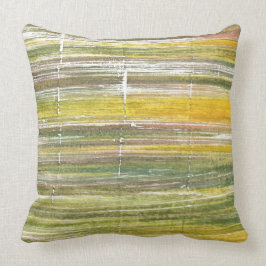 Almofada Listras amarelas e verdes