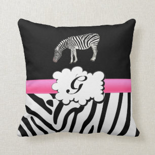 Almofada Listras brancas e pretas da zebra