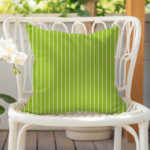 Almofada Listras Brancas Verde Lima de Verão