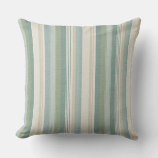 Almofada Listras Clássicas Azul Teal Verde Sage Bege Creme