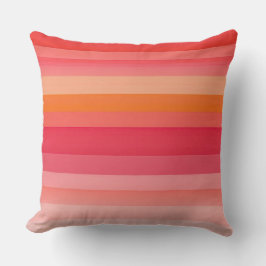 Almofada listras cor-de-rosa e laranja