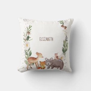 Almofada Listras de Animais da Floresta