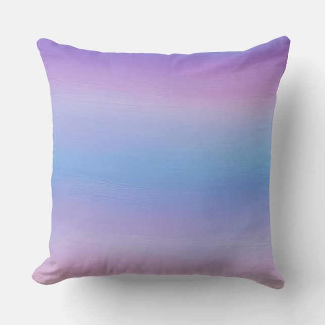 Almofada listras de gradiente roxo e azul (Frente)