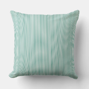 Almofada Listras de Ticking Verde Forrest