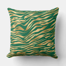 Listras de tigre selvagem verdes e douradas elegan