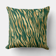 Listras de tigre selvagem verdes e douradas elegan