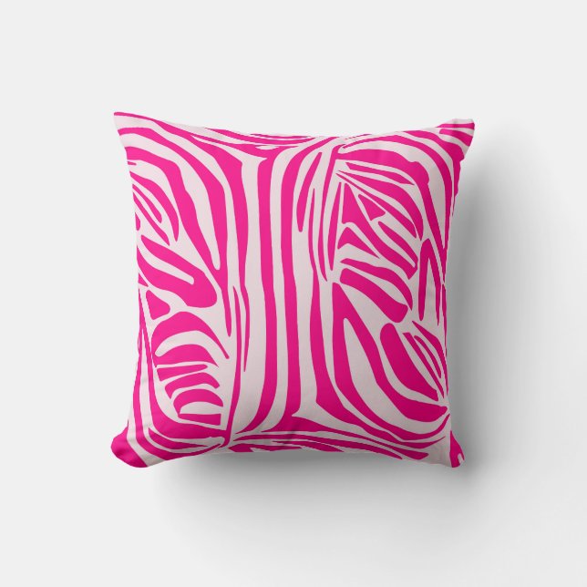 Almofada Listras de zebra rosa (Frente)