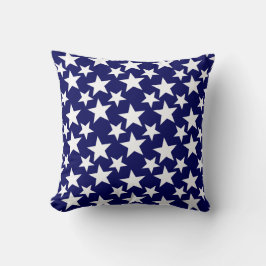 Almofada Listras e Estrelas, Vermelho Branco & Azul