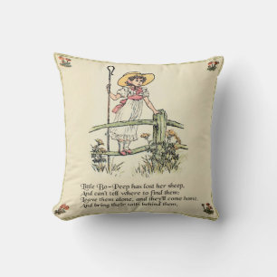 Almofada Little Bo-Peep: Clássico de Kate Greenaway Nursery