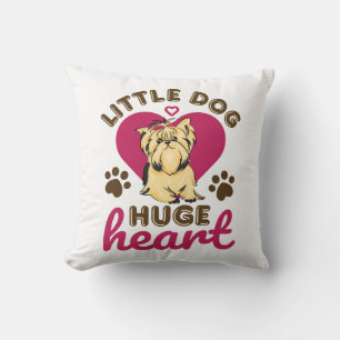 Almofada Little Dog Huge Heart Yorkshire Terrier Yorkie