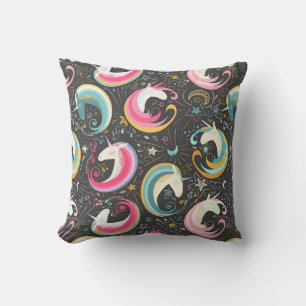 Almofada Little Girls Unicorn Travesseiro decorativo