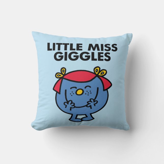 Almofada Little Miss Giggles | Letra negra (Frente)