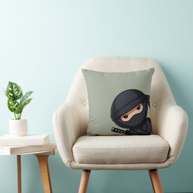 Almofada Little Ninja Warrior em Sage Green (Cadeira)
