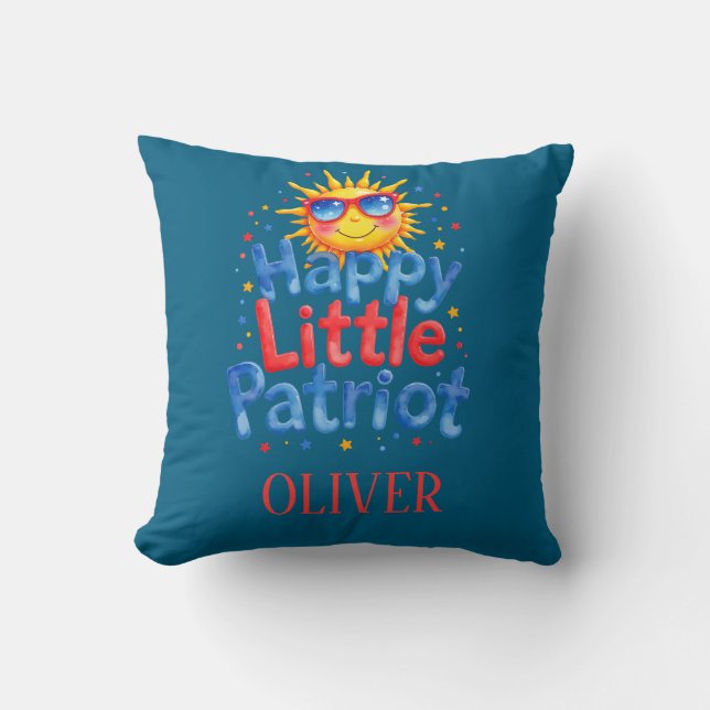 Almofada Little Patriot 4th of July Decor (Frente)