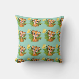 Almofada Little Tiger & Butterfly Throw Pillow