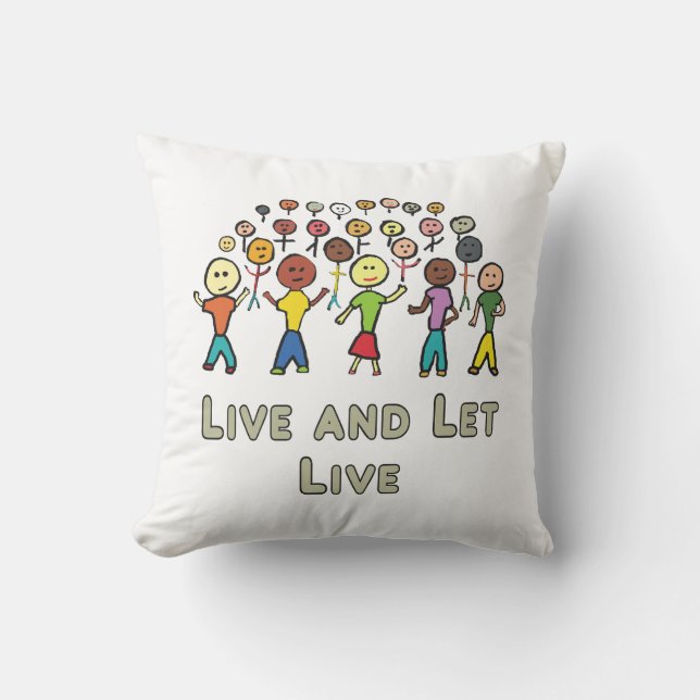 Almofada Live and Let Live (Frente)