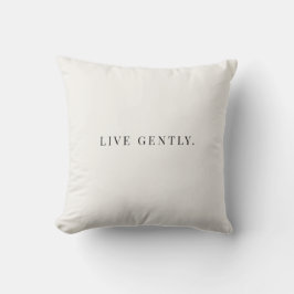 Almofada Live Gently – Neutra Minimalista Suave 