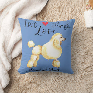 Almofada Live Laugh Love um Travesseiro decorativo de Poodl