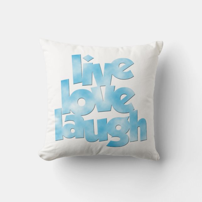 Almofada Live Love Laugh Travesseiro (Frente)
