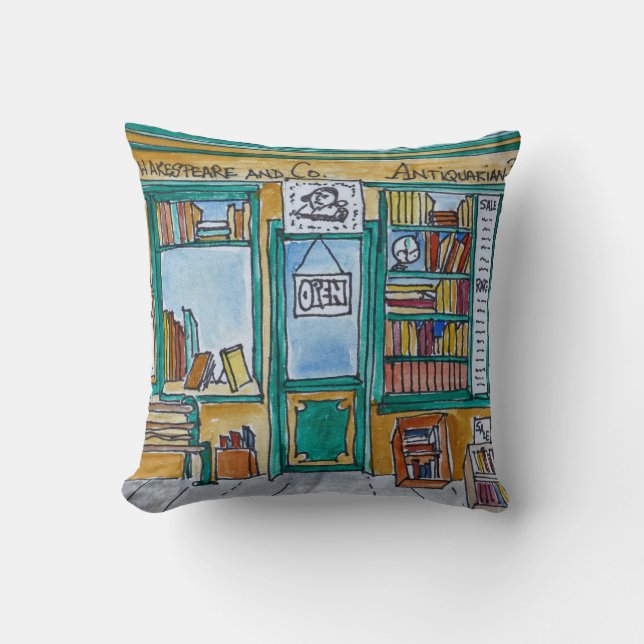 Almofada Livraria Shakespeare & Co. | Seine, Paris (Frente)