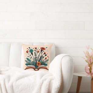 Almofada Livro Aberto com Flores Propulsoras