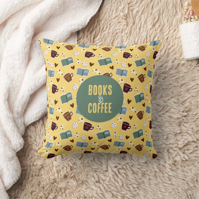 Almofada Livros & Café (Cobertor)