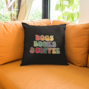 Almofada Livros de cães e café
