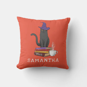 Almofada Livros de Gatos de Halloween Poção e Feitiços Pers