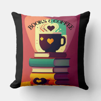 Almofada Livros E Café 2