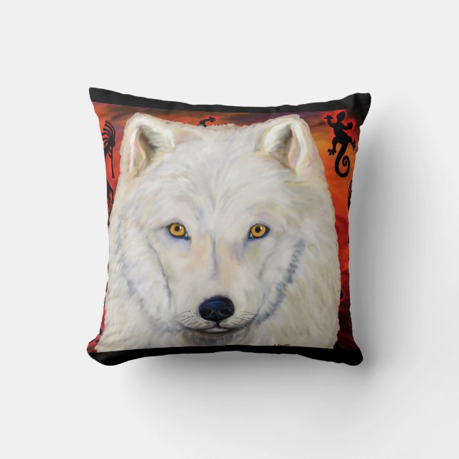 Almofada Lobo Branco (Frente)