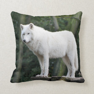 Almofada Lobo branco selvagem