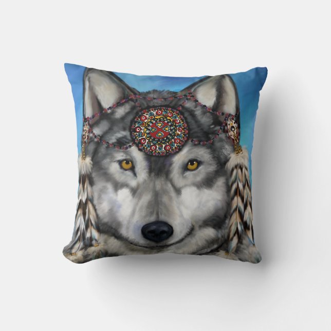 ALMOFADA LOBO CINZENTO (Frente)