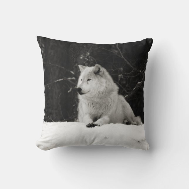 Almofada Lobo de Neve (Frente)