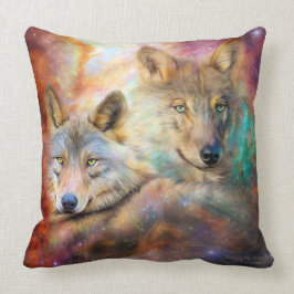 Almofada Lobo-Espírito do travesseiro do desenhista da arte